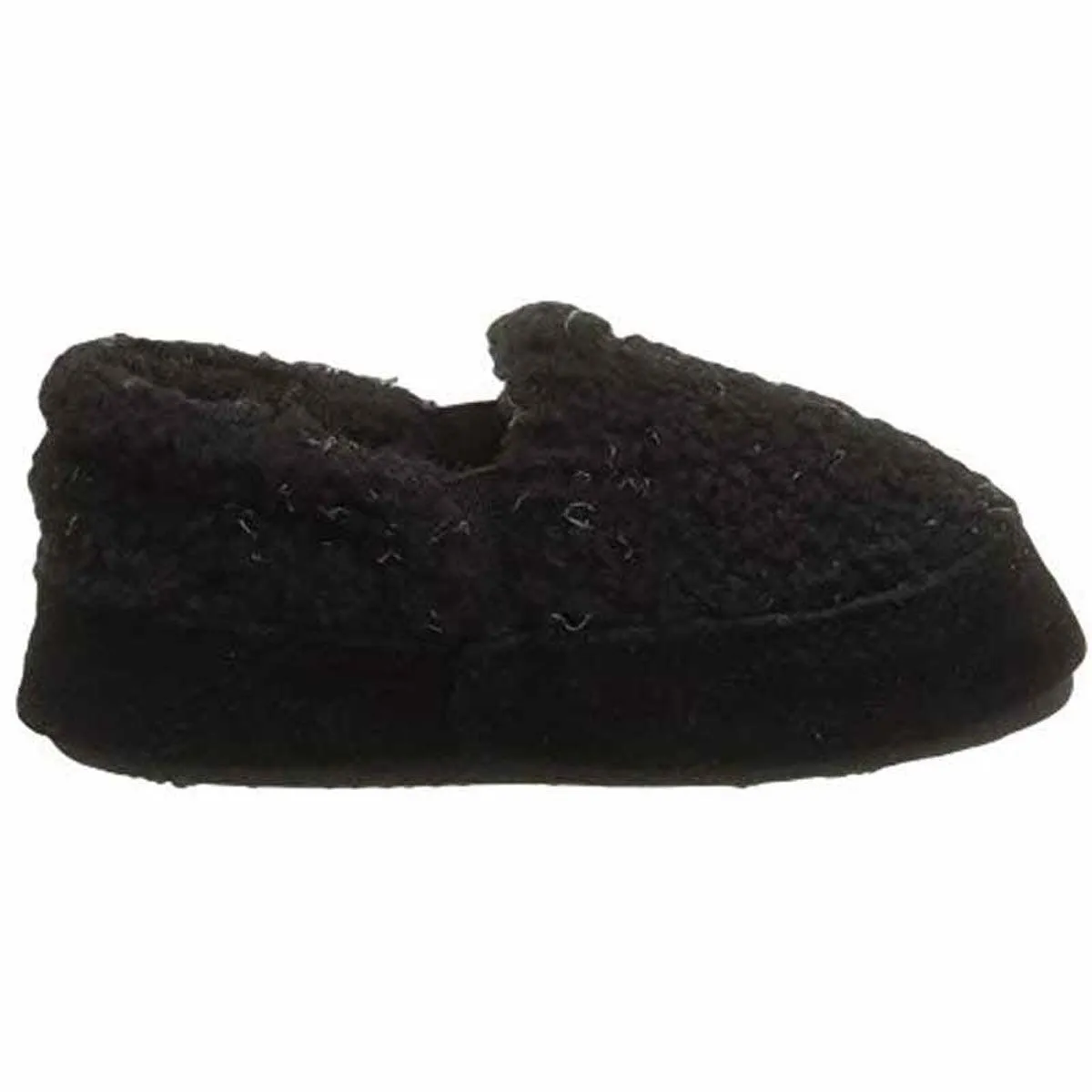 Acorn Kids' Slipperss - Colby Gore Moccasins, Black Berber, K1/2 | A10036ACE1-2