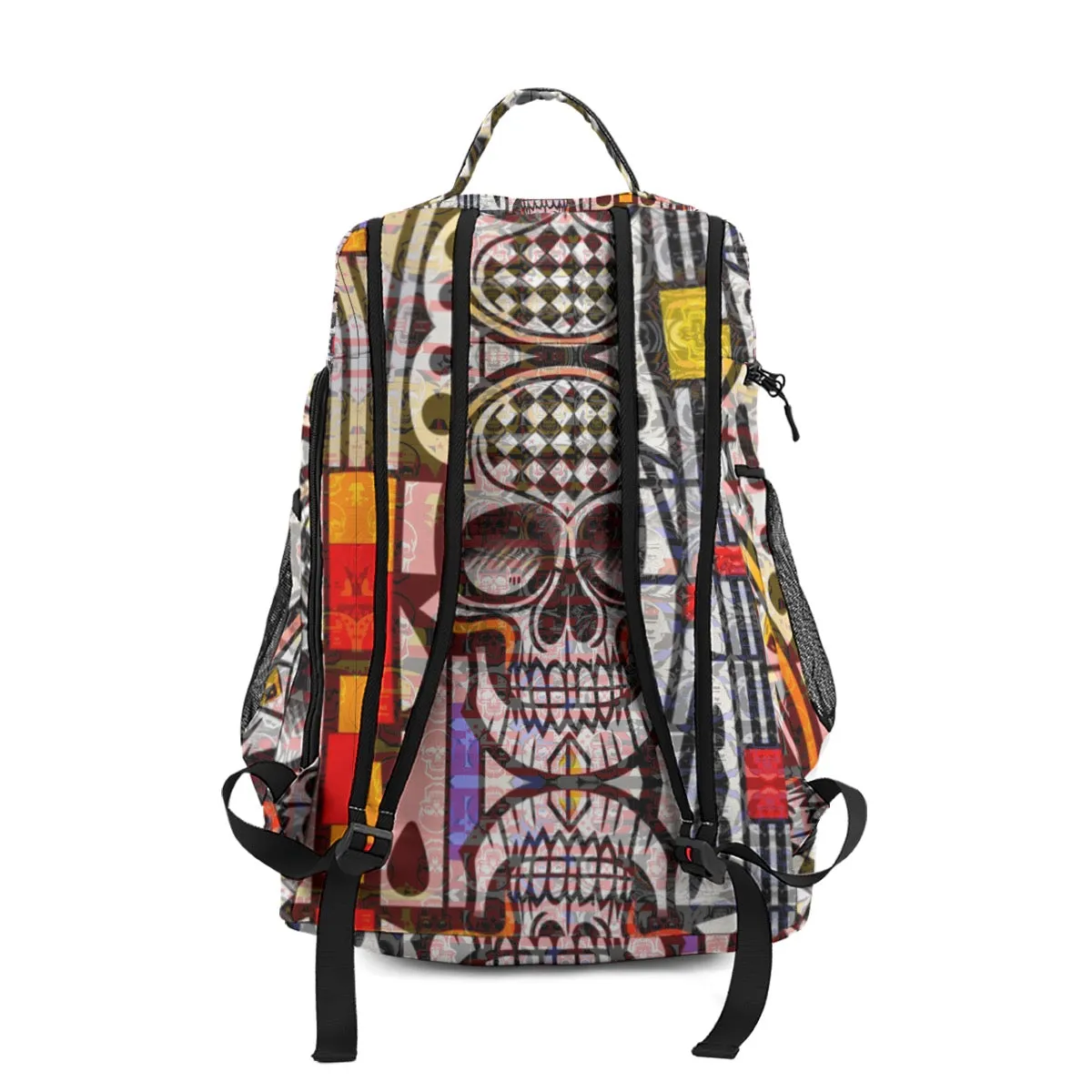 All-Over Print Multifunctional Backpack JAXS3 skull print