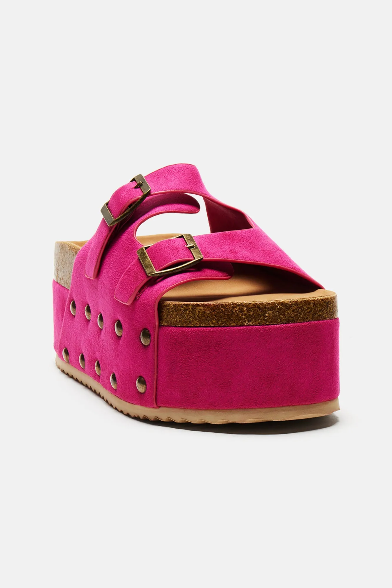 Aryanna Platform Slides - Pink