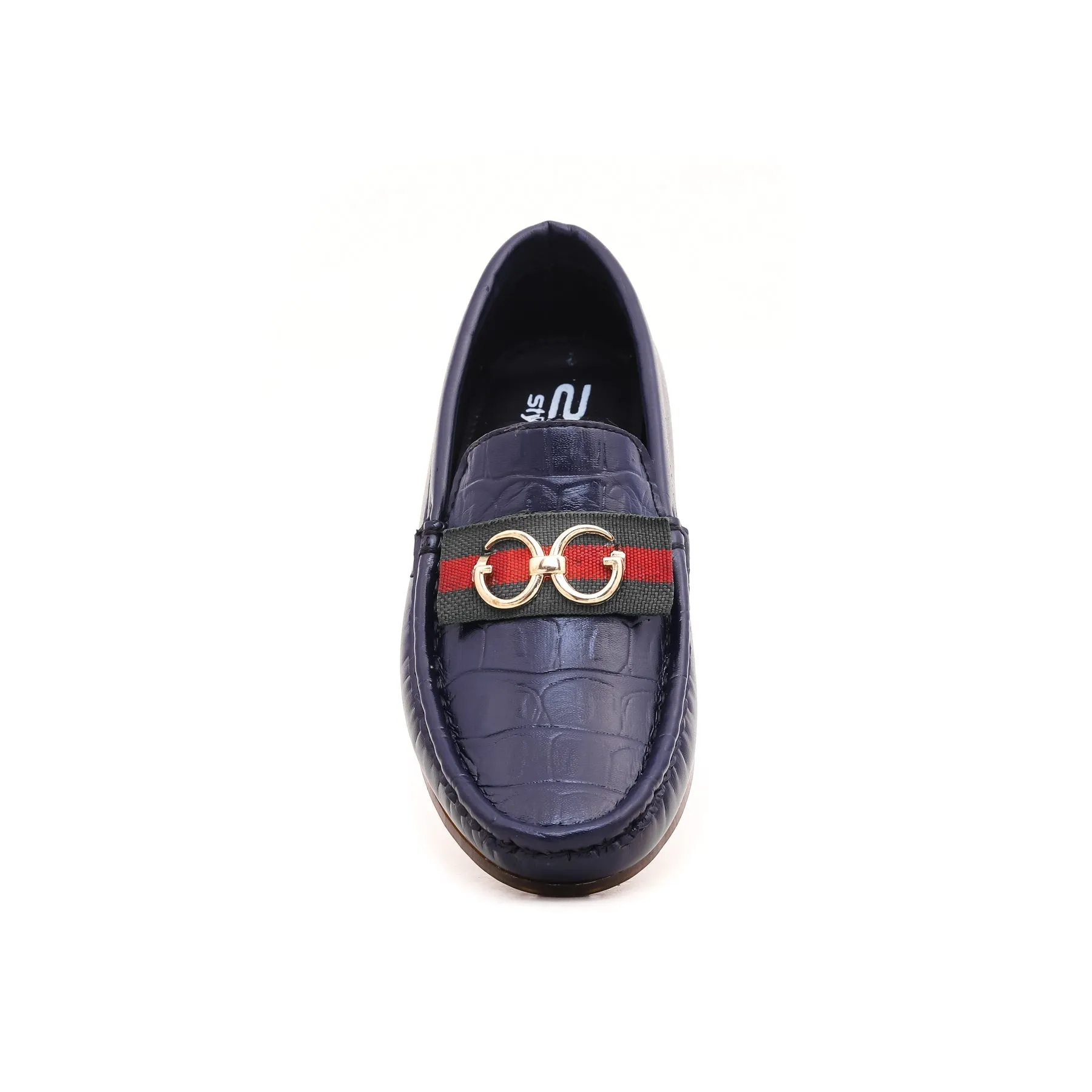 Boys Navy Formal Moccasin KD0394