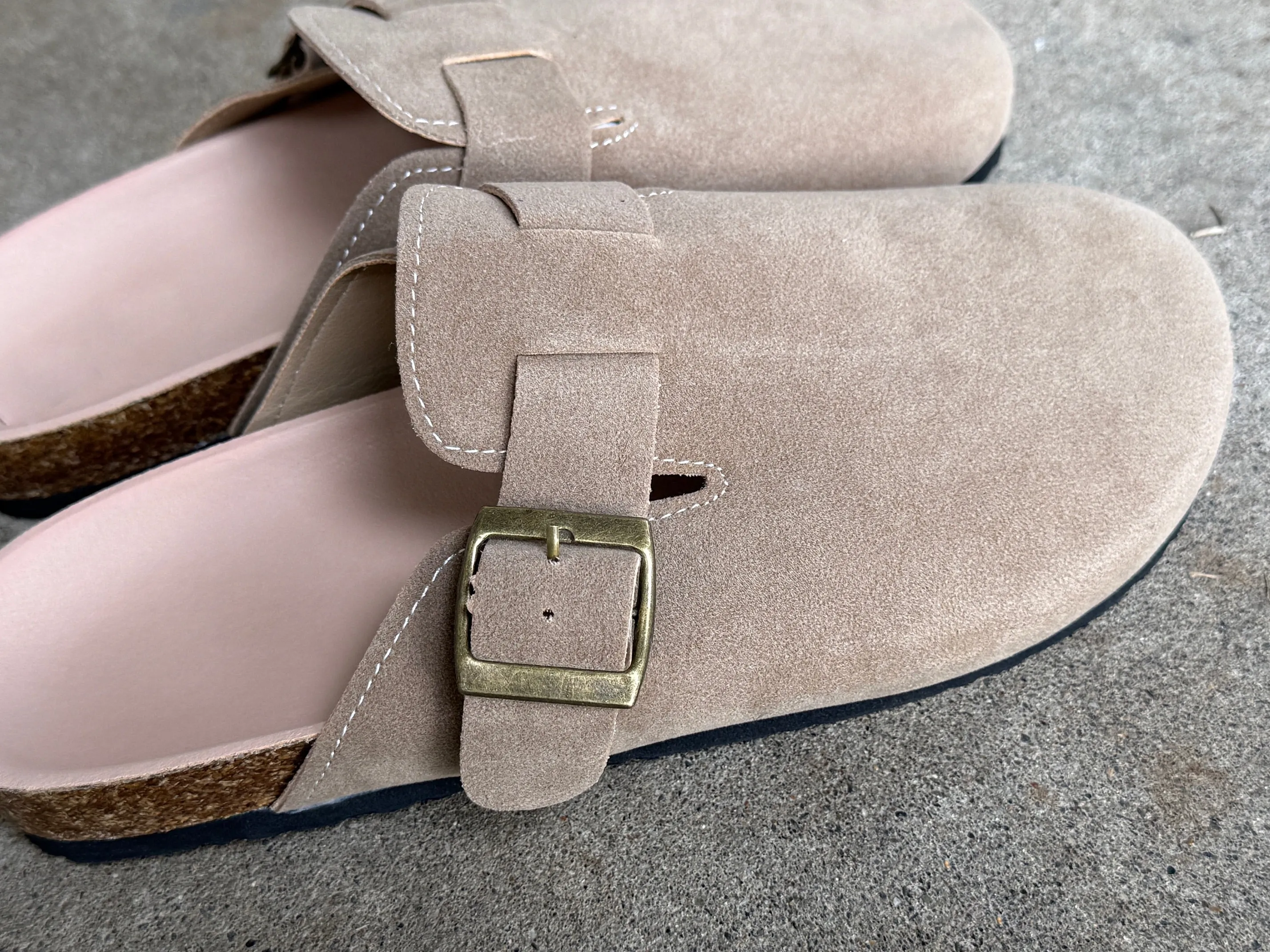 Brie Faux Suede Clogs