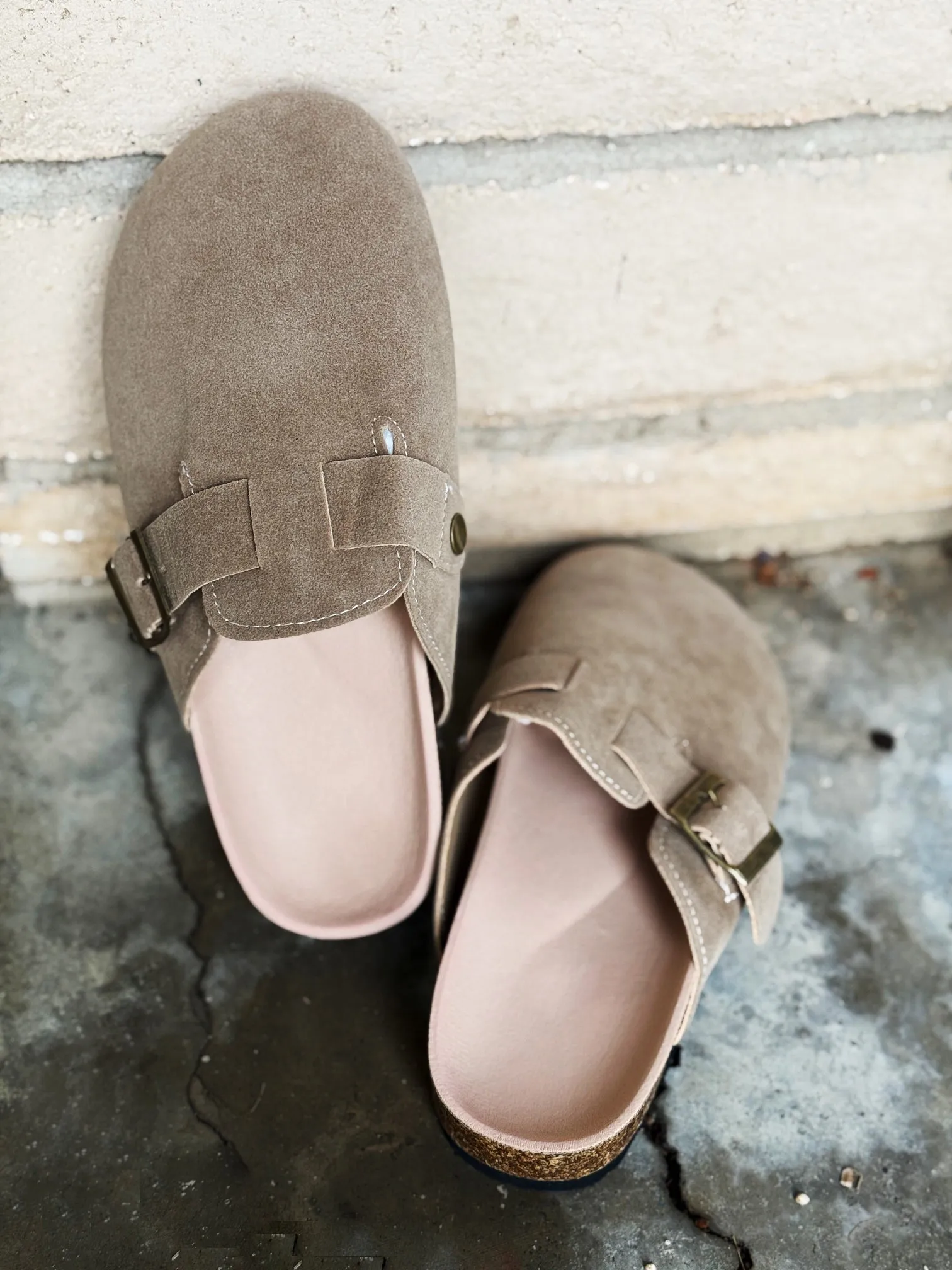 Brie Faux Suede Clogs