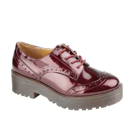 Burgandy Flat Shoes