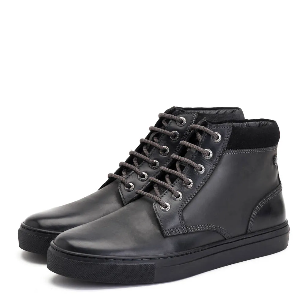 Cabbie High-Top Leather Trainers