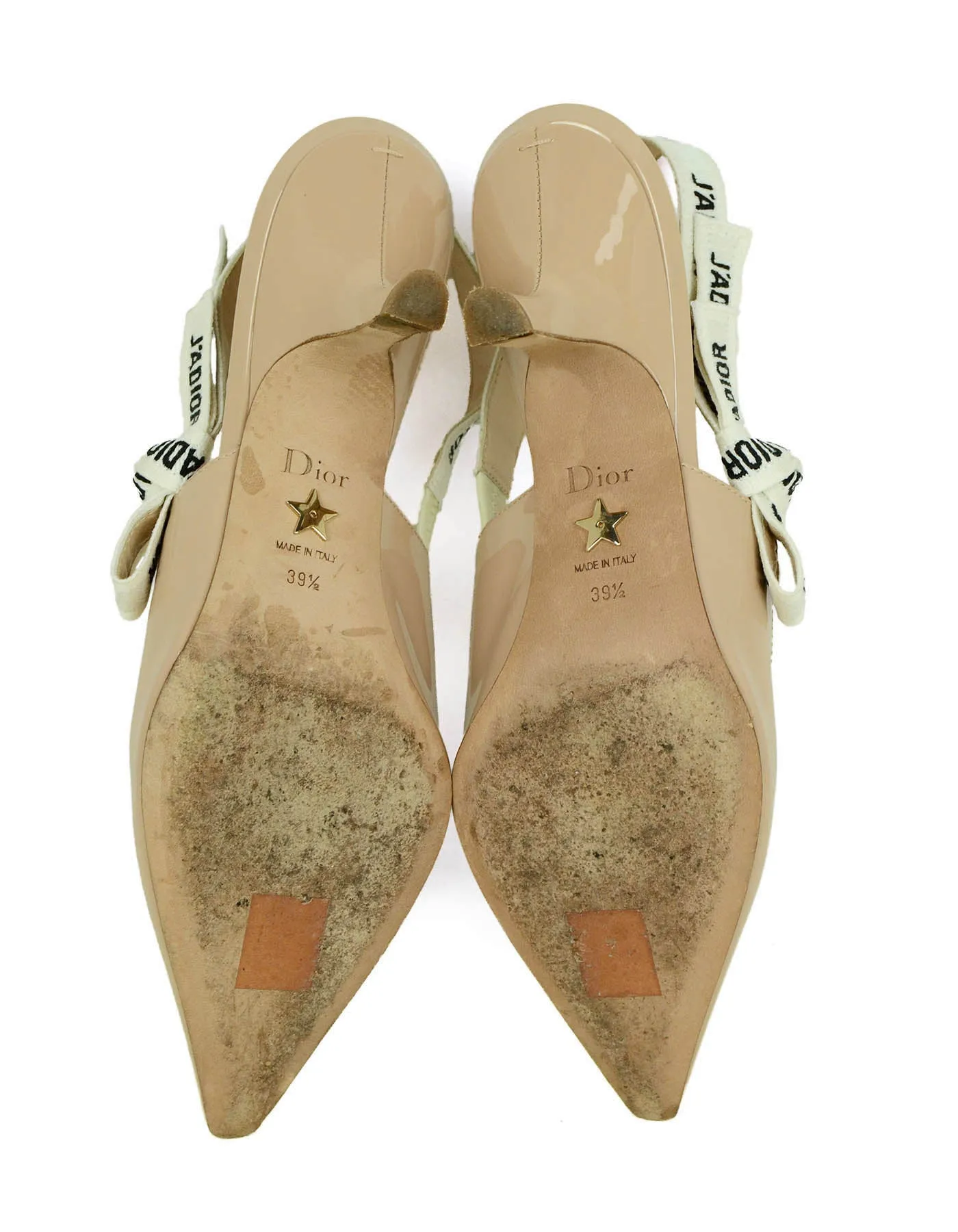 Christian Dior Nude Patent J’ADIOR Slingback Pumps sz 39.5