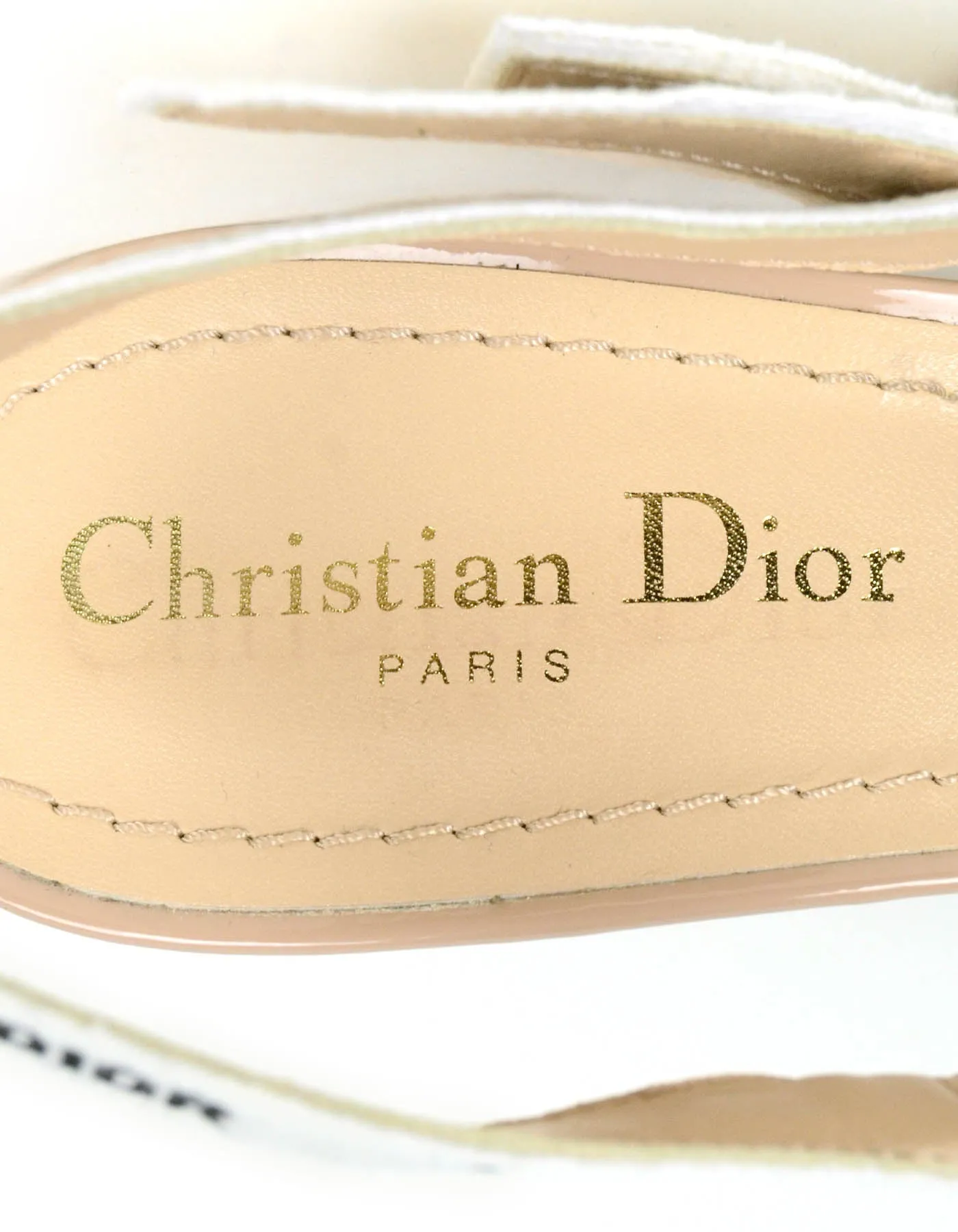 Christian Dior Nude Patent J’ADIOR Slingback Pumps sz 39.5