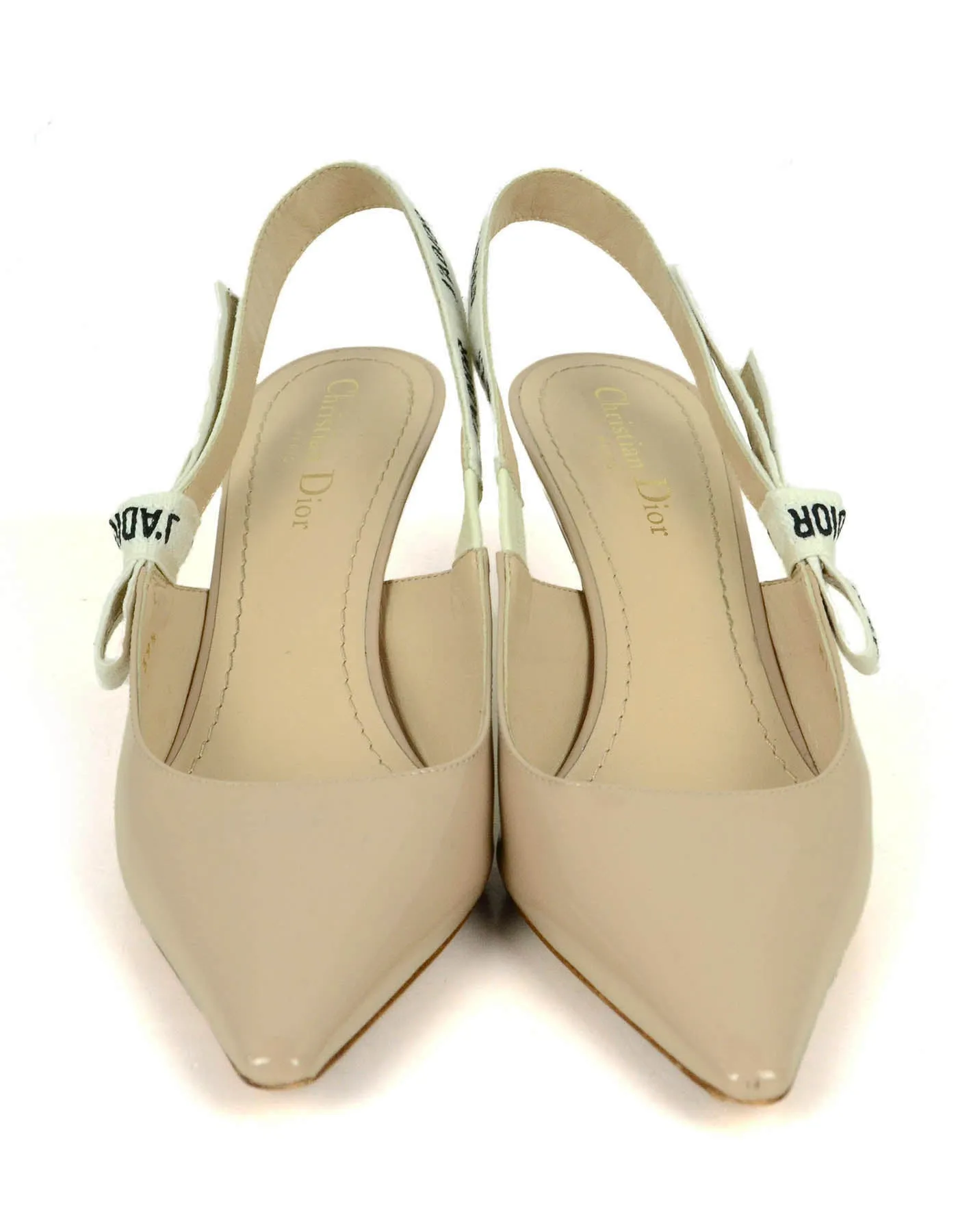 Christian Dior Nude Patent J’ADIOR Slingback Pumps sz 39.5