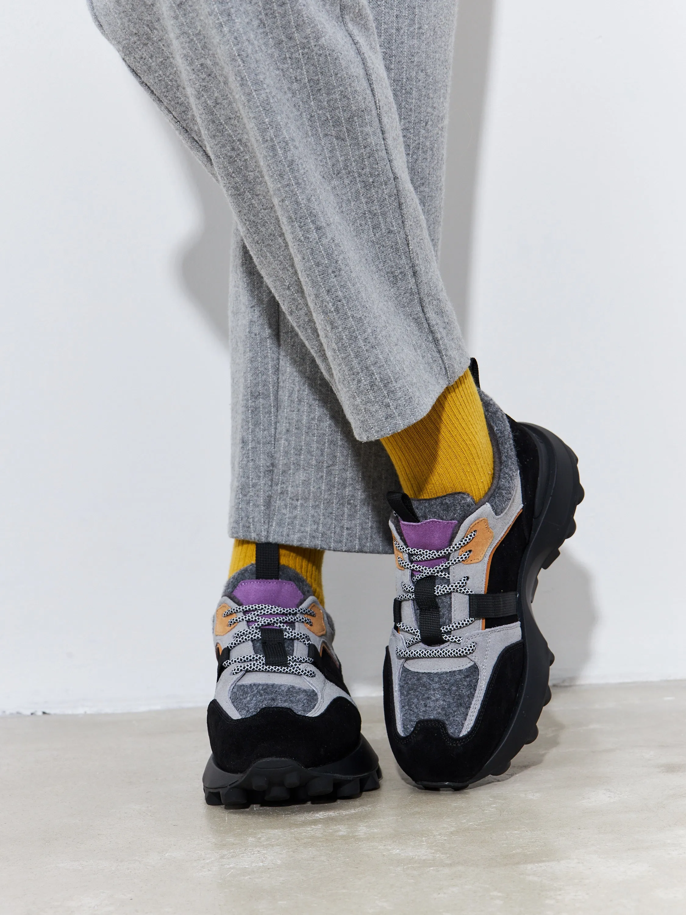 Chunky Platform Sneakers - Grey