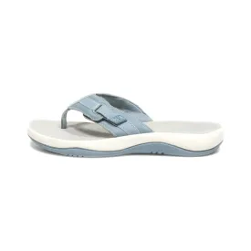 Clarks Cloudsteppers Flip Flops Leather Blue Colour For Women