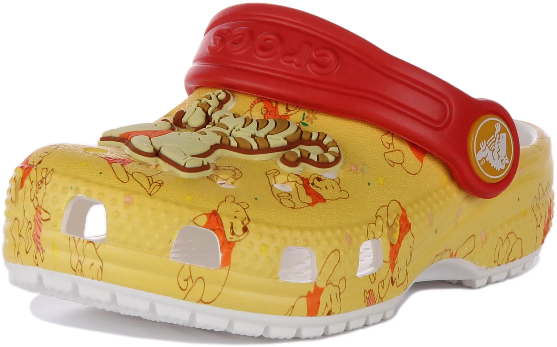 Crocs Classic Toddler Clog In Yellow Red