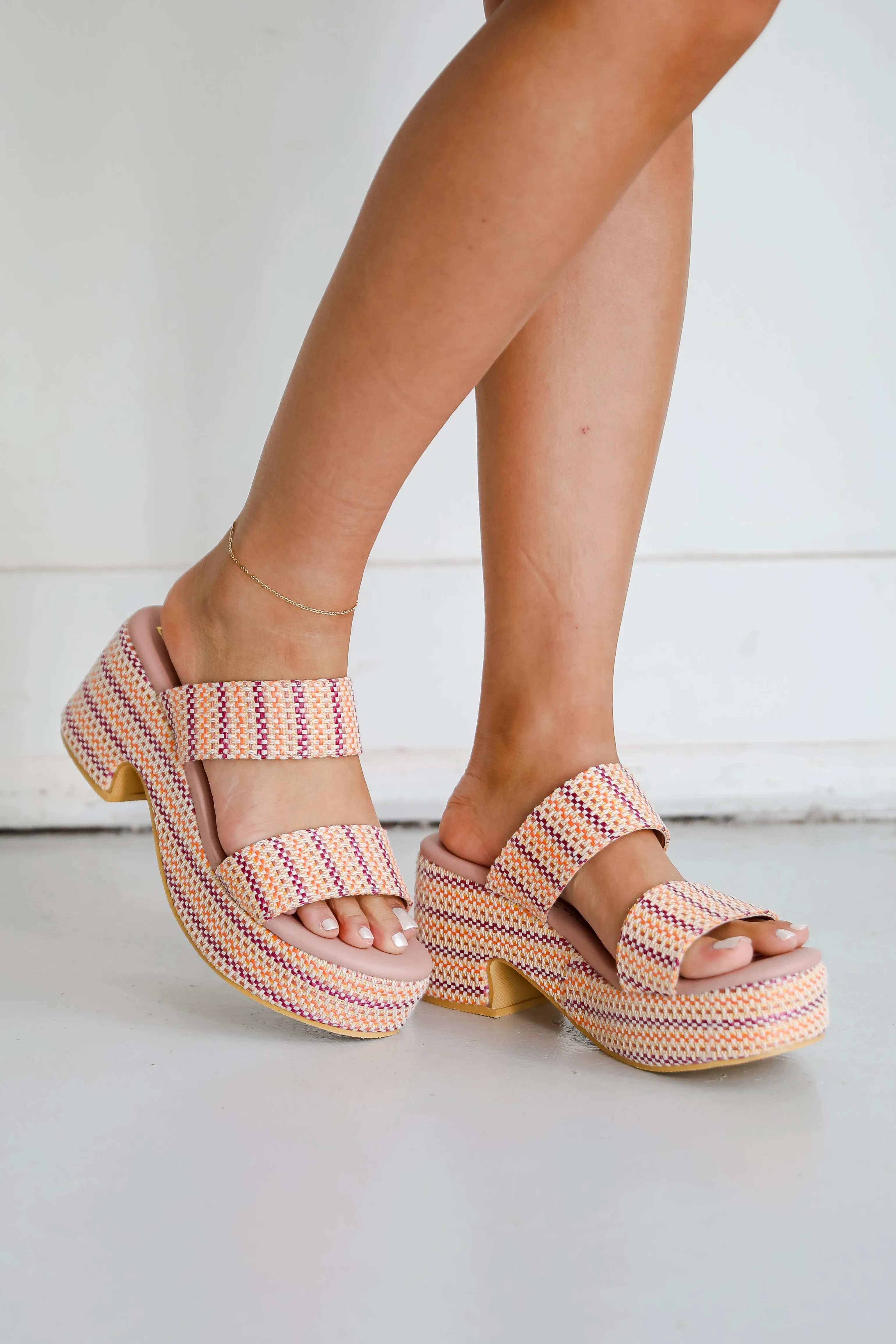 FINAL SALE - Ocean Avenue Pink Platform Espadrilles