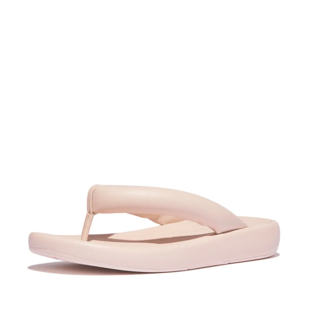 Fitflop IQushion D-Luxe x Roksanda Padded leather Flip Flops Oyster