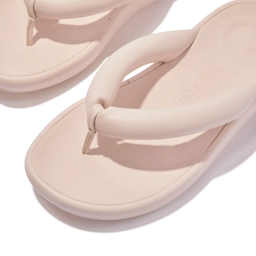 Fitflop IQushion D-Luxe x Roksanda Padded leather Flip Flops Oyster