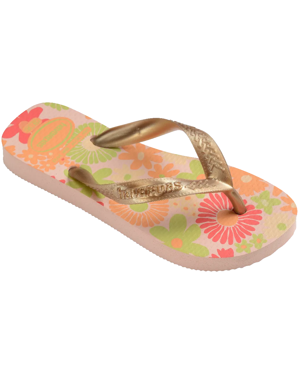 Girls Flores Flip Flops in Ballet Rose