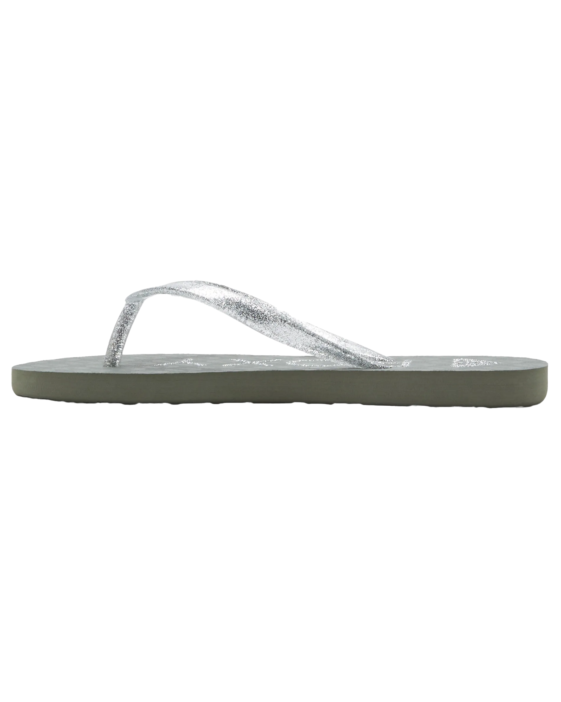 Girls Viva Sparkle Flip Flops in Cloudy Grey