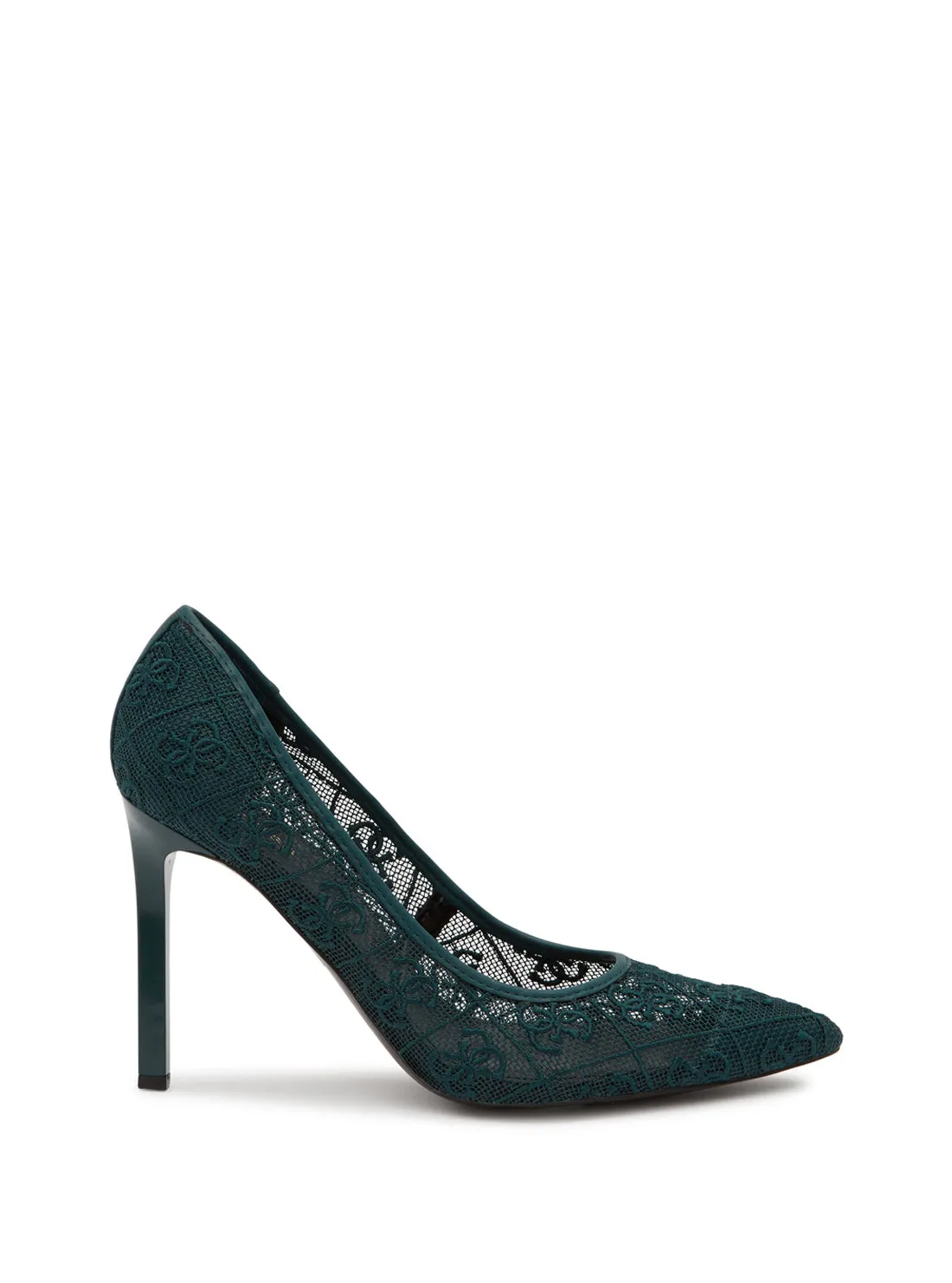 Green Seannay Logo Pumps