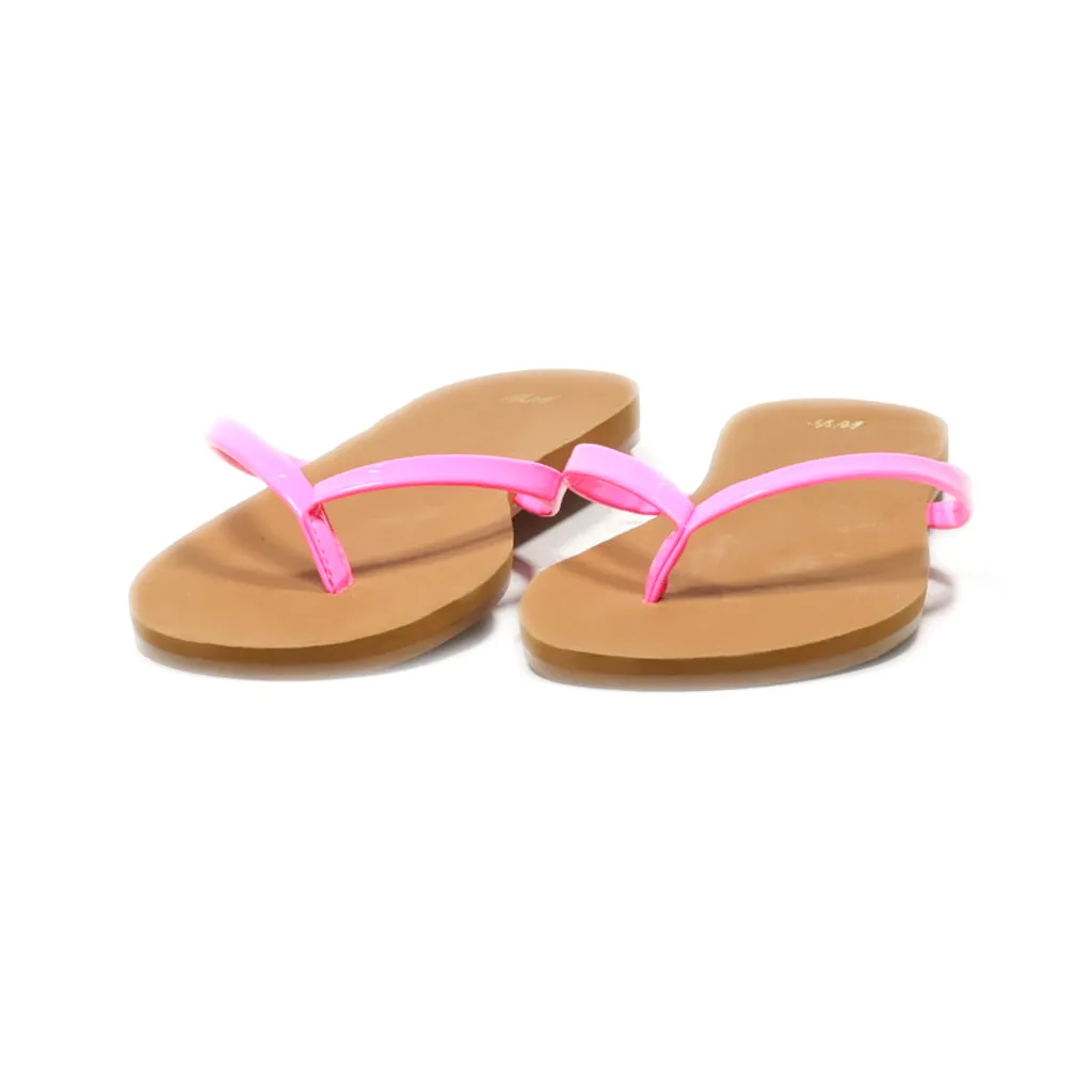 H&M Flip Flops Latex Pink Colour For Women