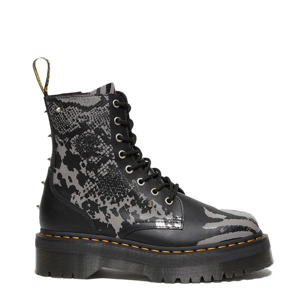 Jadon Animal Clash Leather Platform Boots