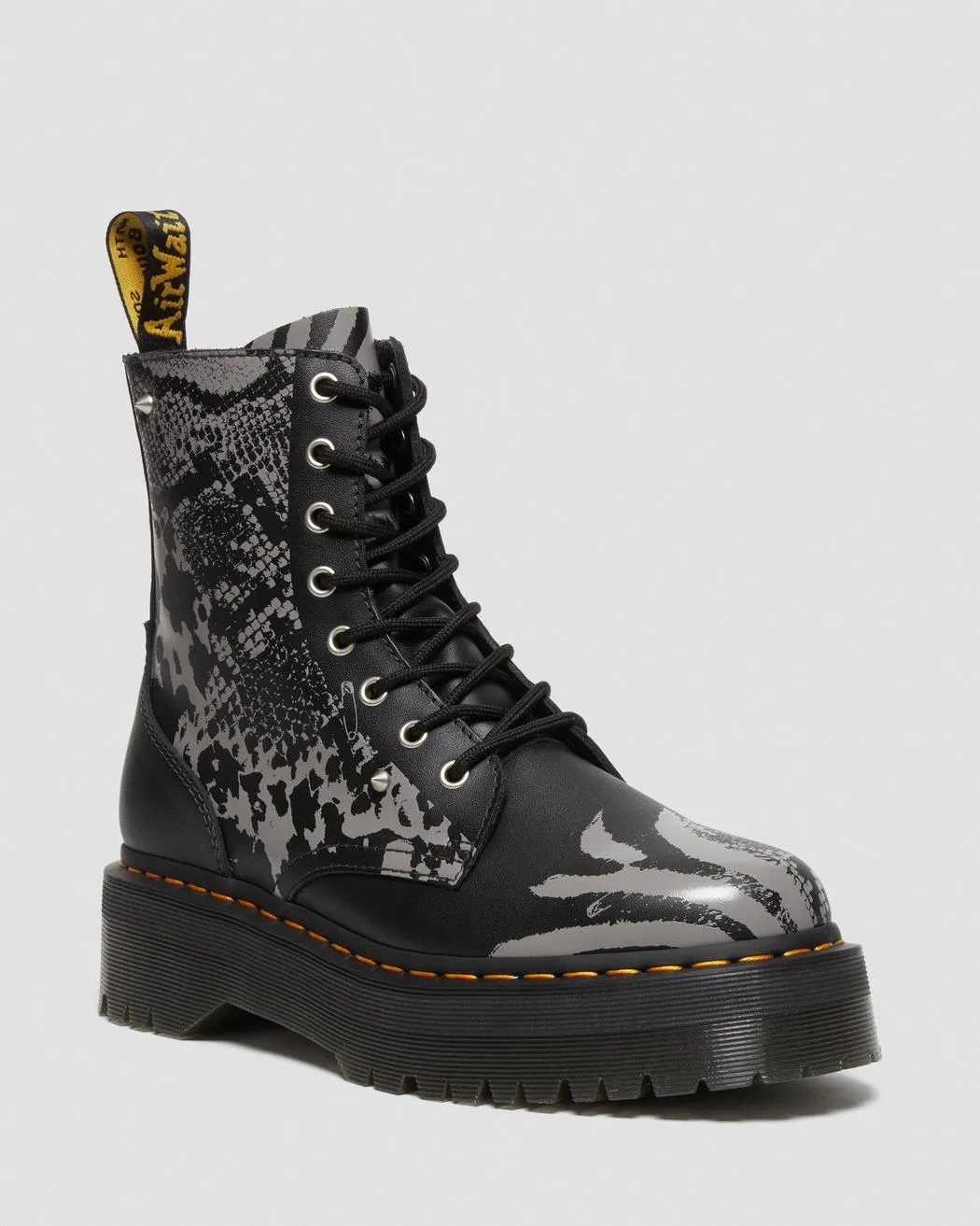 Jadon Animal Clash Leather Platform Boots