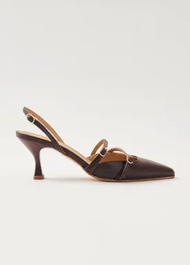 Joelle Brown Leather Pumps