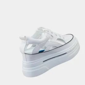 Joskaa 2024 New Womens White Platform Sneakers