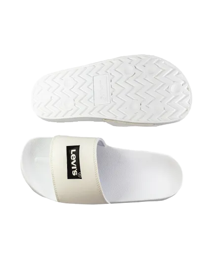 June Boxtab Flip Flops in Brilliant White