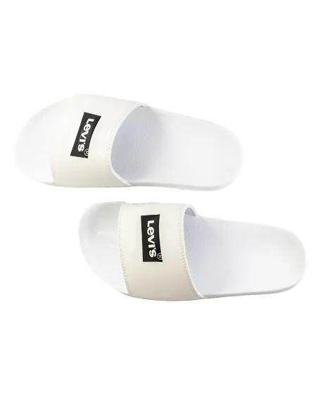 June Boxtab Flip Flops in Brilliant White