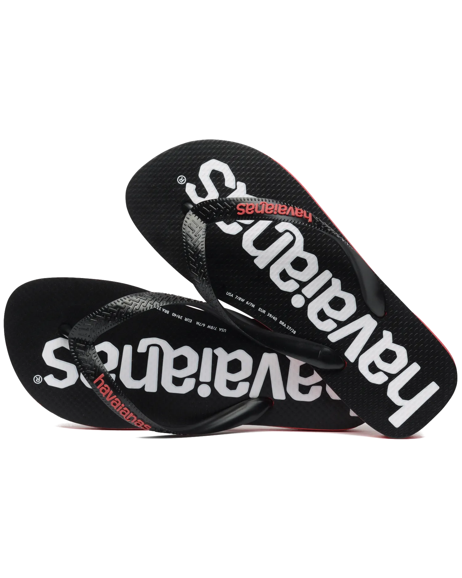 Logomania 2 Flip Flops in Ruby Red