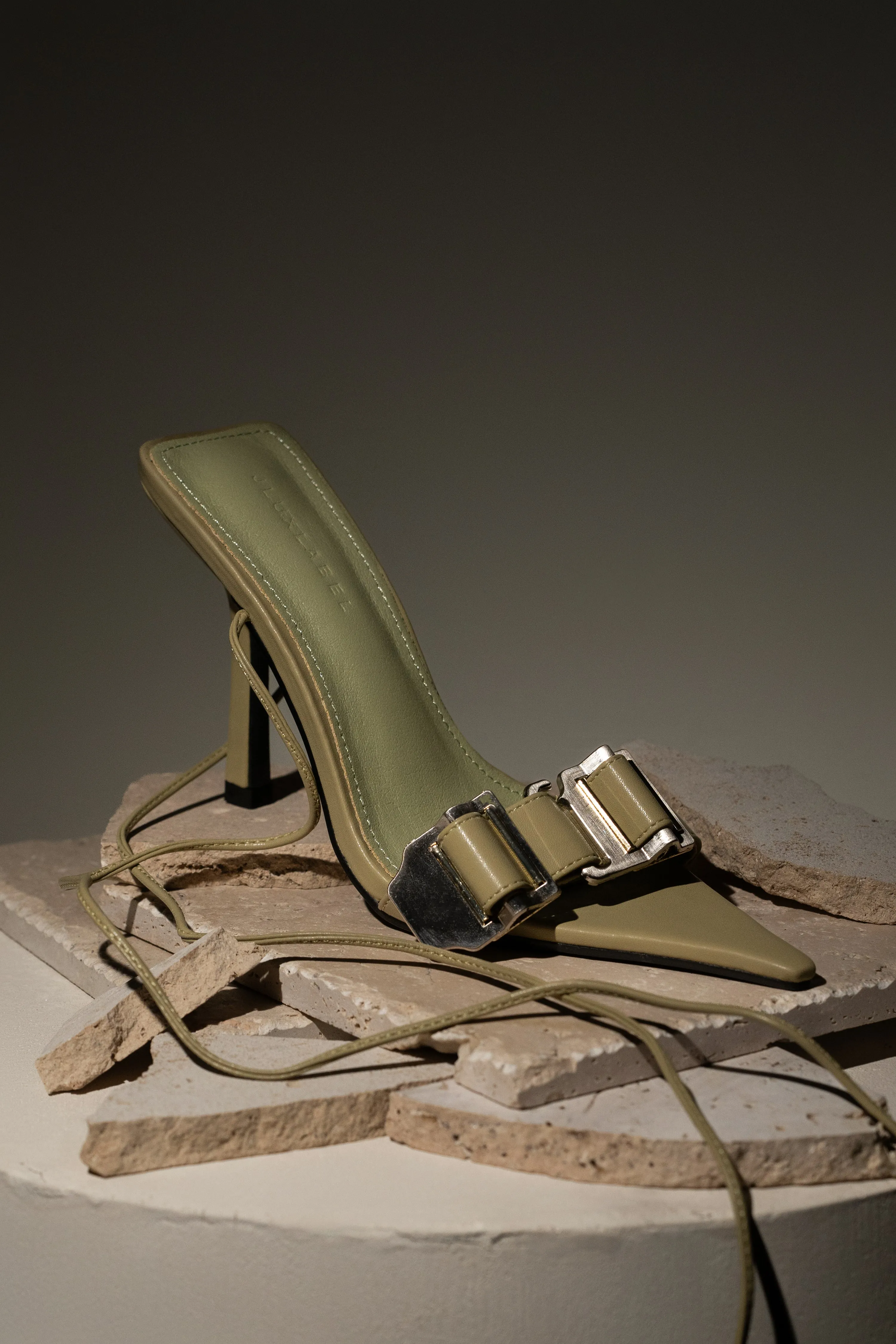 Olive Regal Pointed Toe Heels