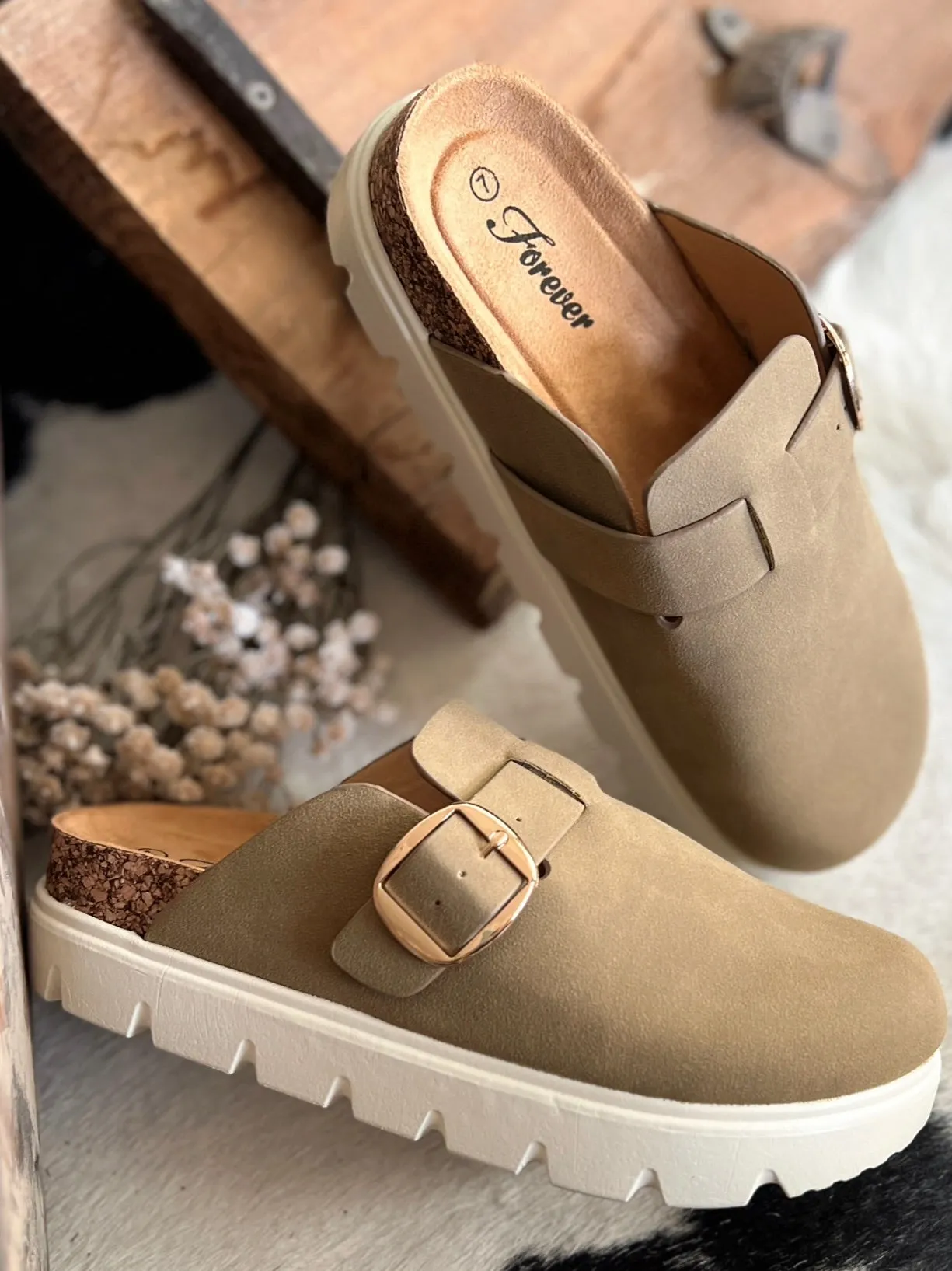 On Top Of The World Clogs- Taupe