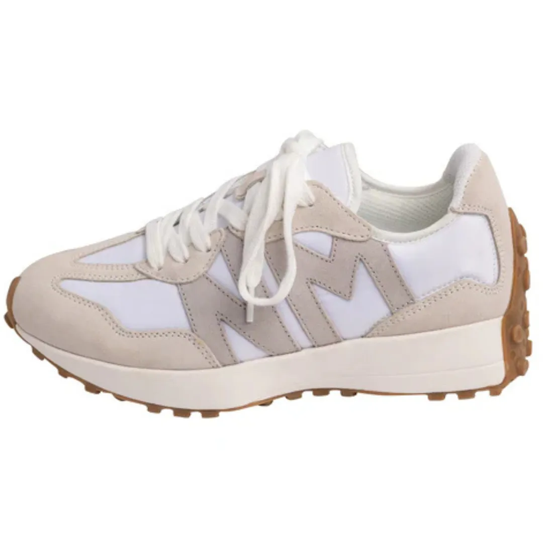 Online Exclusive | Lace Up Running Sneakers in White