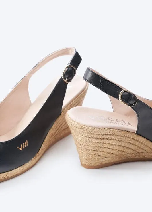 Palomera Leather Espadrille Wedges