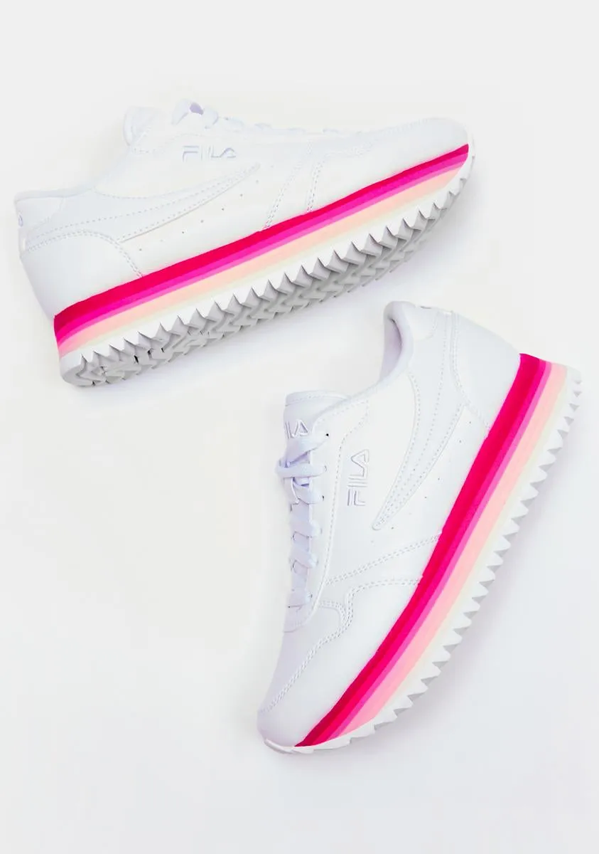 Pink Glow Orbit Stripe Sneakers