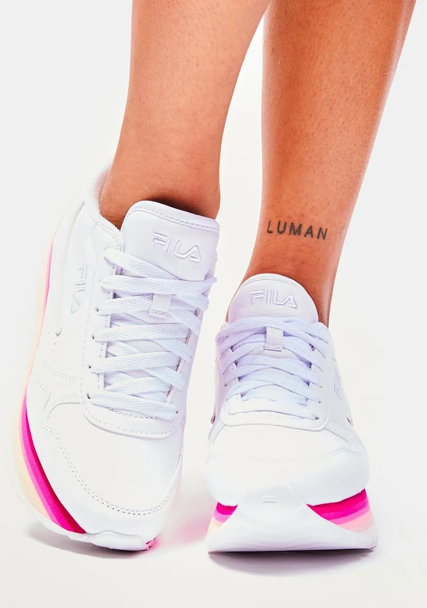 Pink Glow Orbit Stripe Sneakers