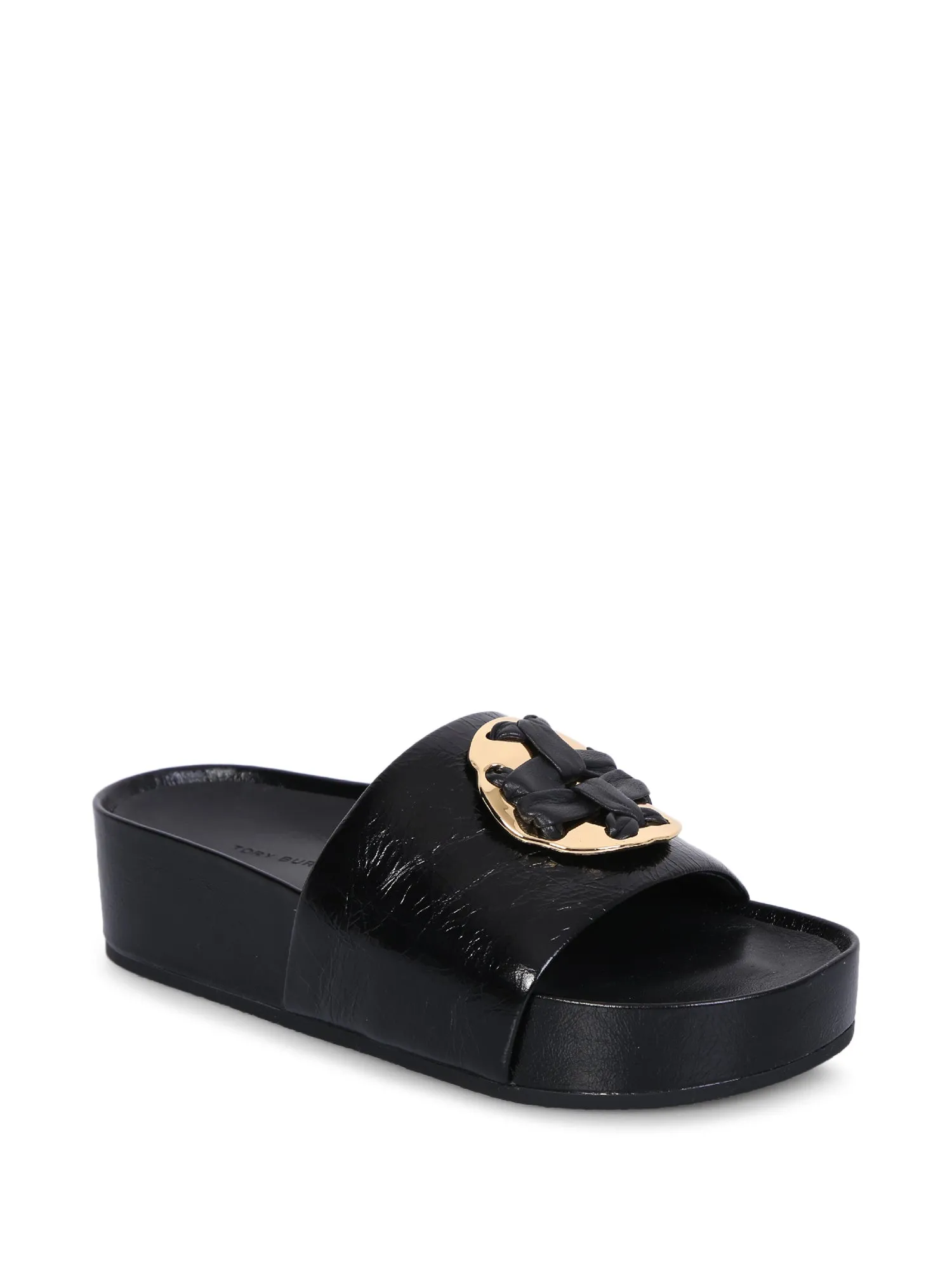 Platform leather slides