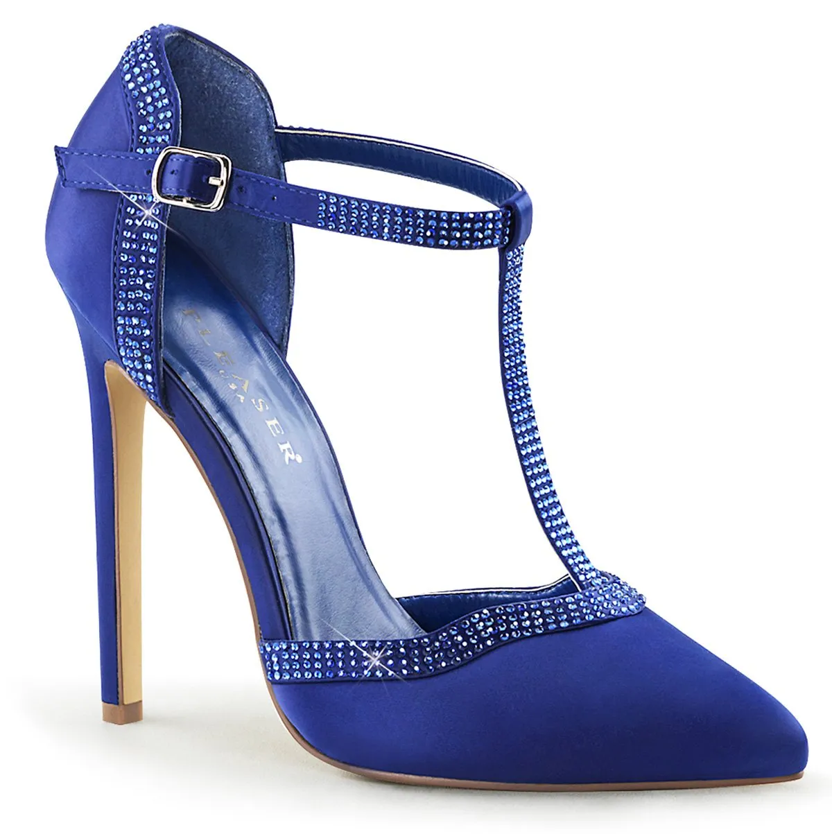 Pleaser Sexy-25 Pump-Blue-Size 5-Clearance