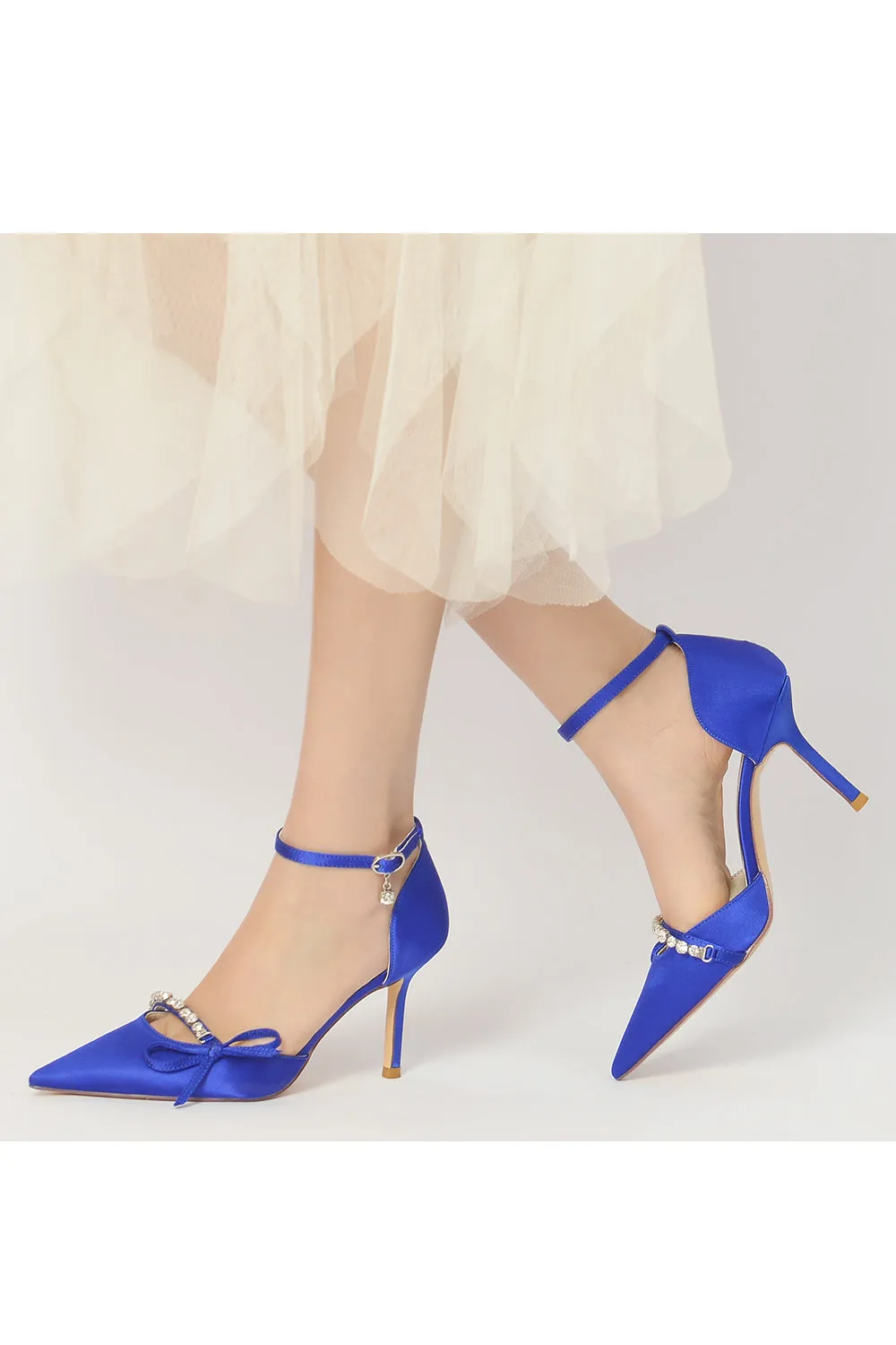 Pointed Toe Party Heels with Bow