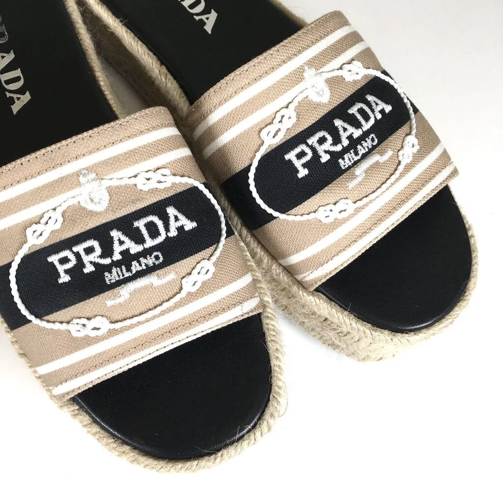 Prada Espadrilles Platform Slides