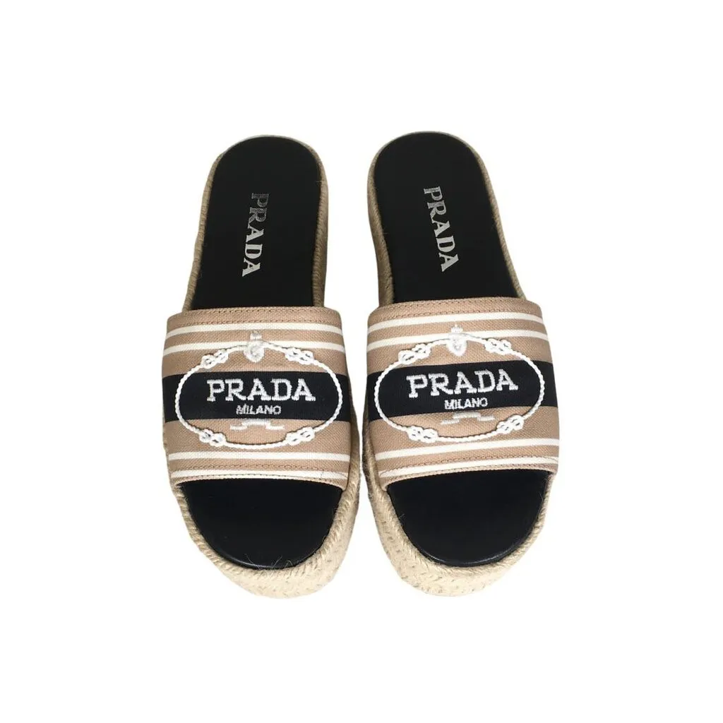 Prada Espadrilles Platform Slides