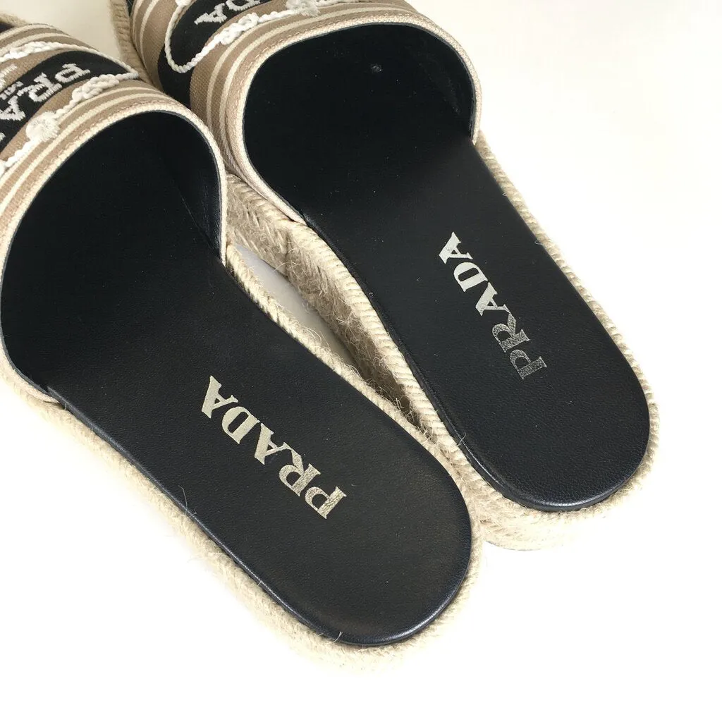 Prada Espadrilles Platform Slides