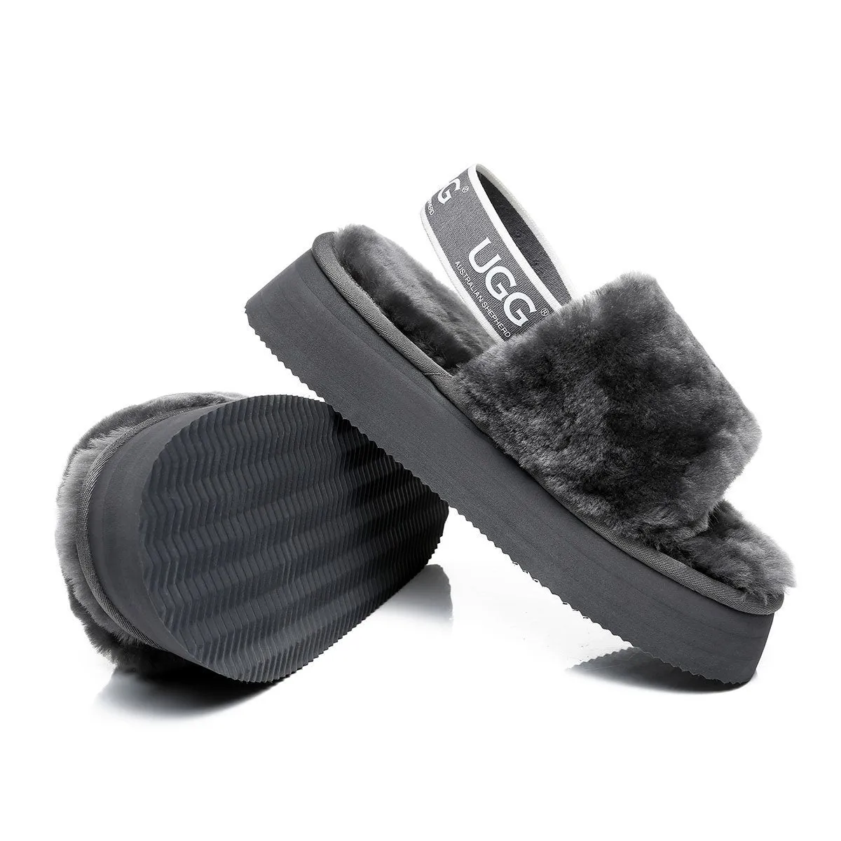 Premium Fluff UGG Platform Slides