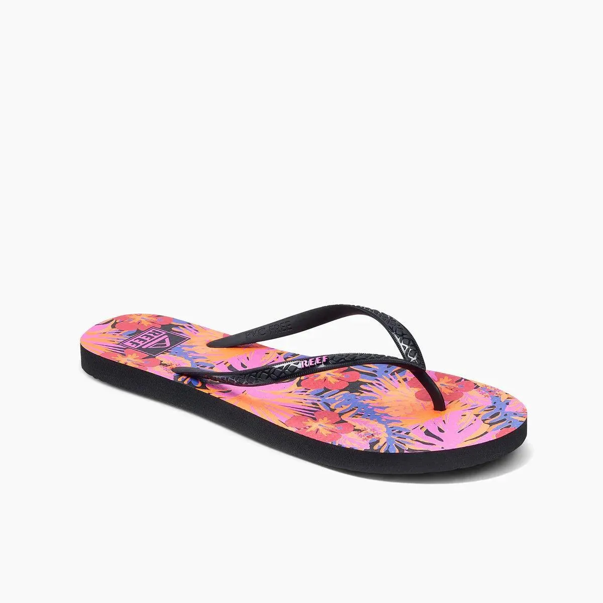 Reef Seaside Prints Hibiscus Coral Womens Flip Flops