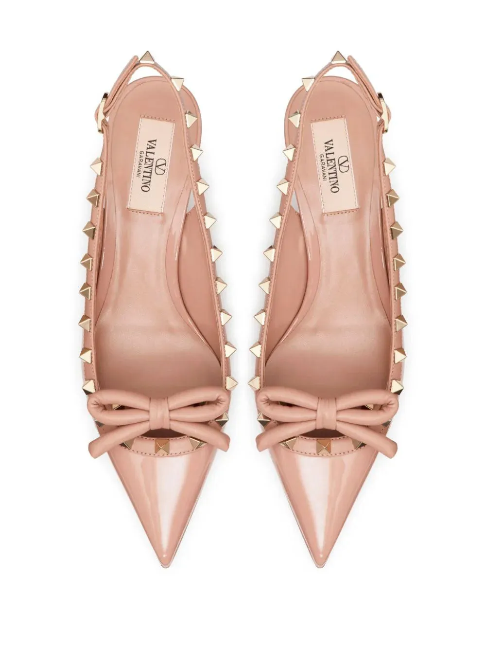 Rockstud Bow slingback pumps