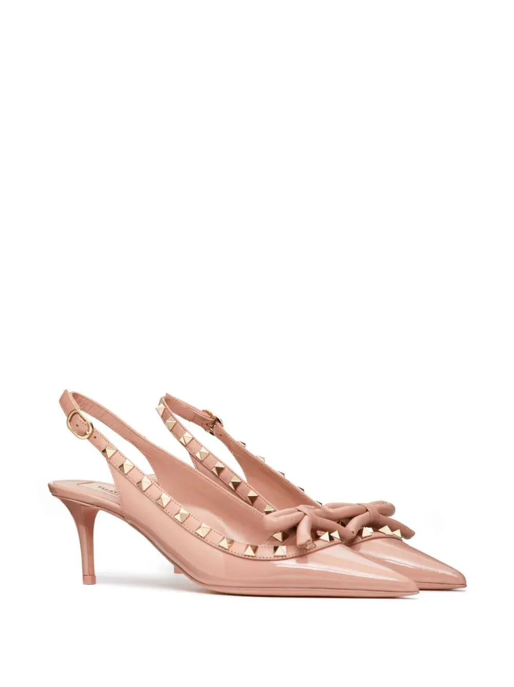 Rockstud Bow slingback pumps