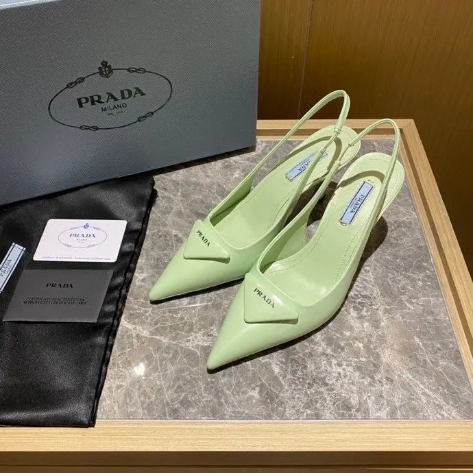 SE973 Brushed Leather Slingback Pumpsr  / Size5-10