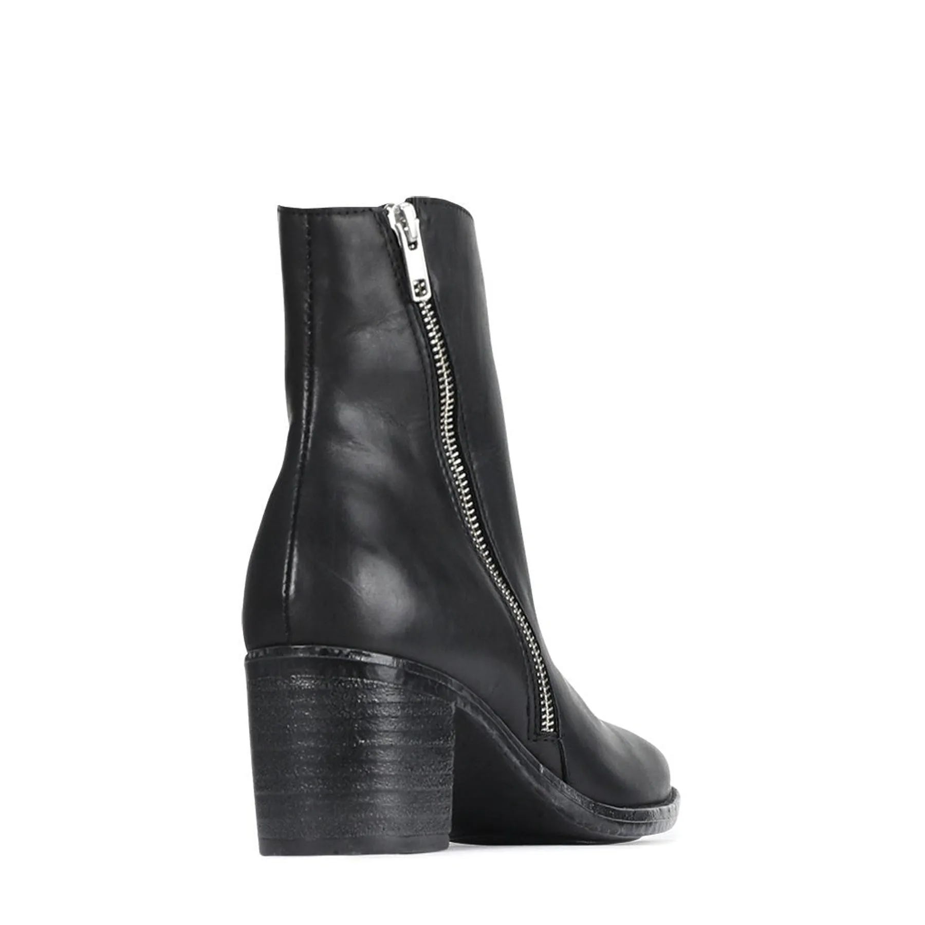 SERAPHIN LEATHER ZIP ANKLE BOOTS