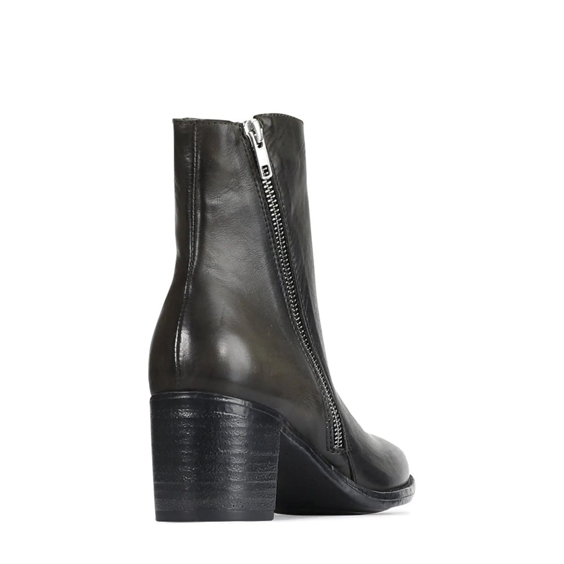 SERAPHIN LEATHER ZIP ANKLE BOOTS