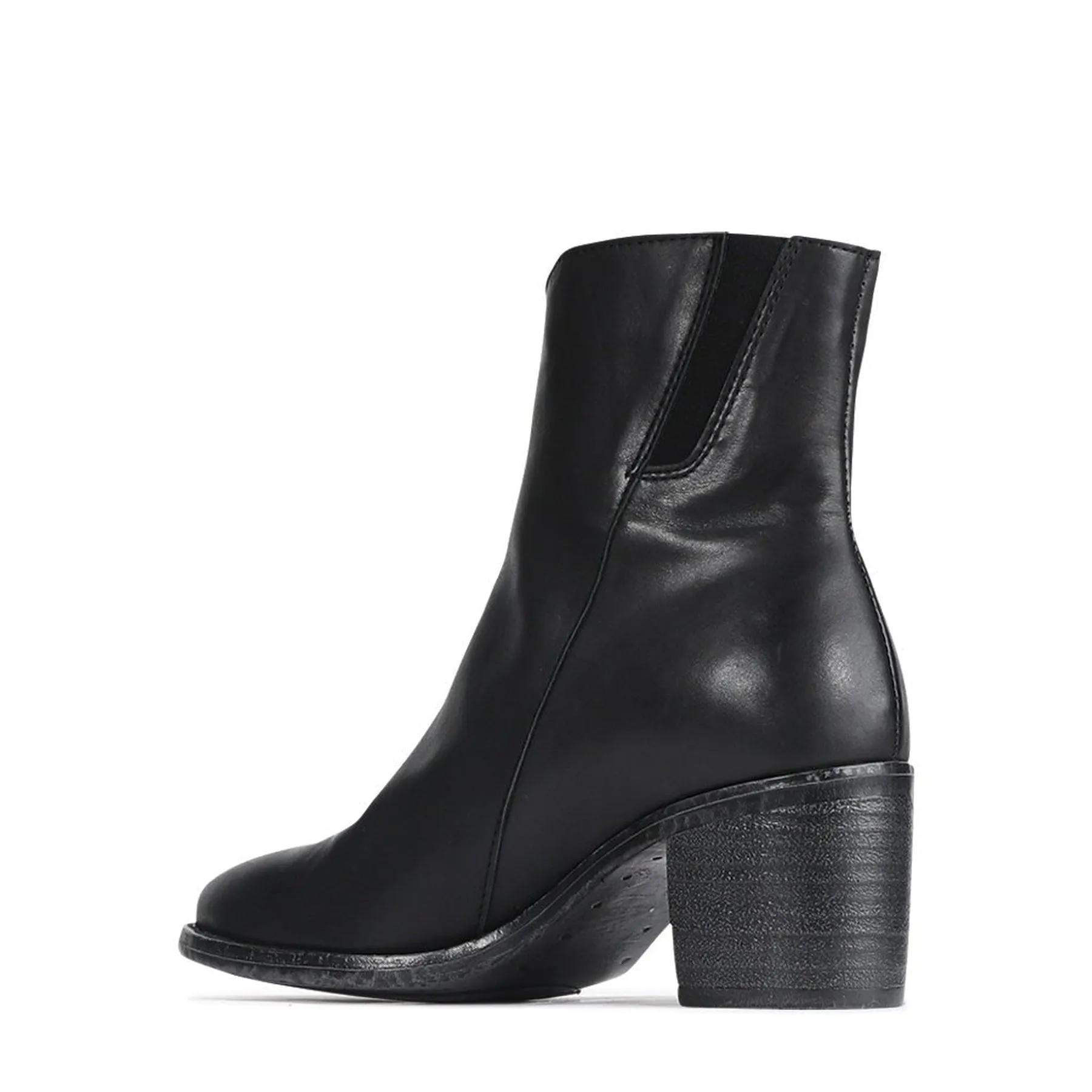 SERAPHIN LEATHER ZIP ANKLE BOOTS