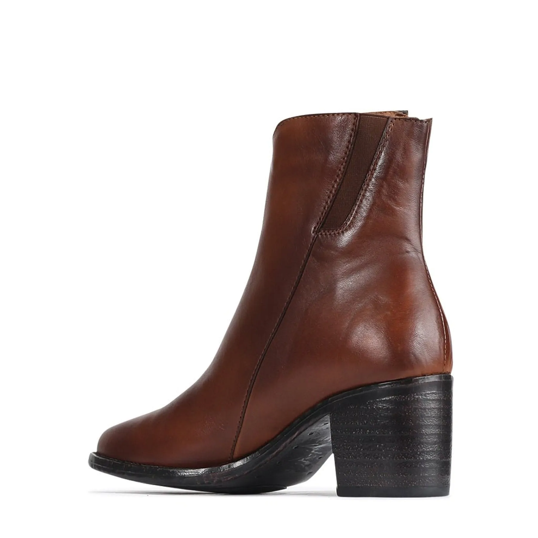 SERAPHIN LEATHER ZIP ANKLE BOOTS