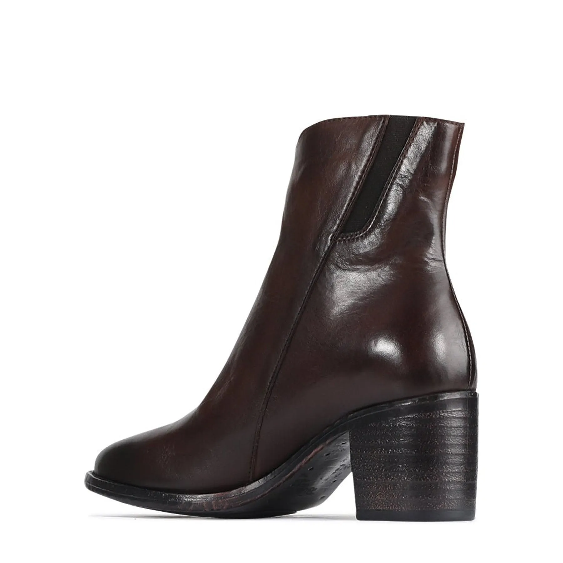 SERAPHIN LEATHER ZIP ANKLE BOOTS